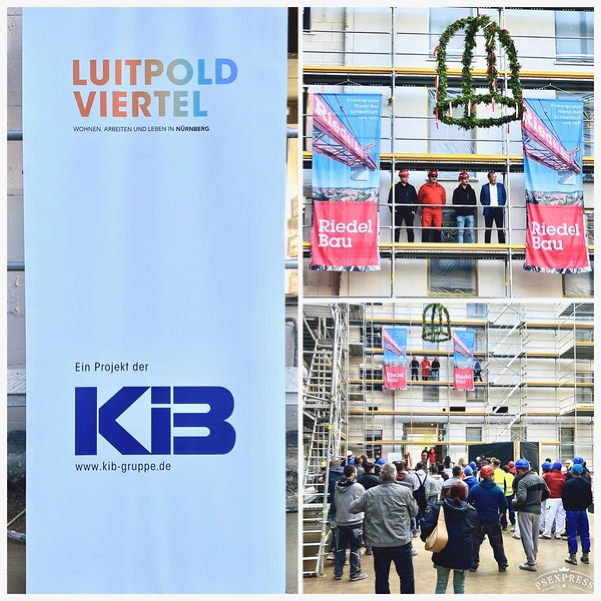 KIB Gruppe: Richtfest für den ersten Bauabschnitt im LUITPOLDVIERTEL